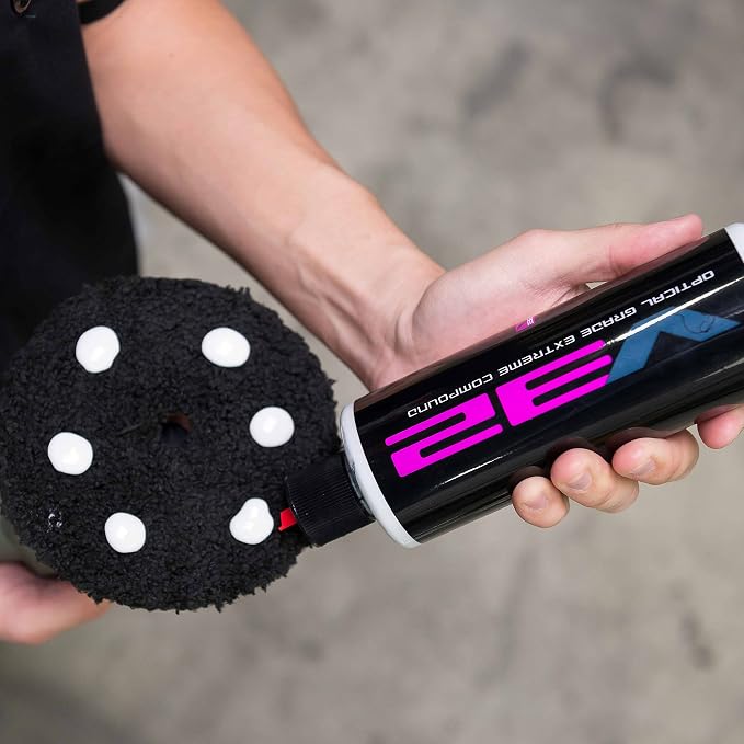 Chemical Guys, V32 Optical Grade Extreme Cutting Compound, Heavy Cut, 4 oz | Aggressive compound levels deep scratches, swirls and sanding marks, then refines for a high-gloss correction
