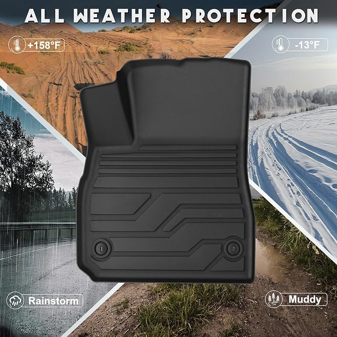 KARPAL Floor Mats for 2016-2025 Chevrolet Chevy Malibu, All-Weather TPE Custom Fit Floor Liners Car Accessories