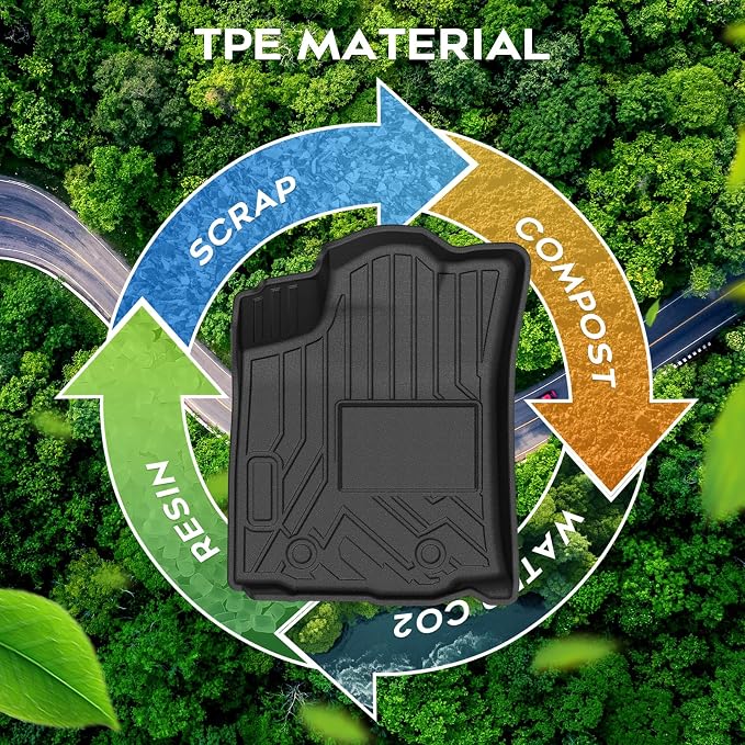 Mixsuper Floor mats for Toyota Tacoma 2016-2023 Double Cab (Only for Automatic),All Weather TPE Floor mat Protection for Tacoma SR/SR5/TRD/Limited/Trail Accessories,Car Mats & Door Sill Guards