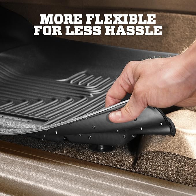 Husky Liners Weatherbeater Floor Mats | Fits 2014 - 2018 Chevrolet Silverado & GMC Sierra 1500 Crew Cab; 15-19 Silverado/Sierra 2500/3500 Crew Cab (Footwell Cvg) | Front & 2nd Row, 3-pc Black - 98231