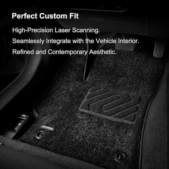 WENNEBIRD Front Carpet Floor Mats for Mercedes GLE-Class 2016-2019, 2Pc | W166, Also Fits ML-Class 2012-2015, 0.6-Inch Ultra-Thick Plush Carpet, Noise-Reducing Comfort, Waterproof TPE Layer