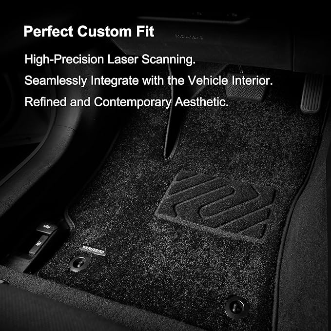 WENNEBIRD Carpet Floor Mats for Toyota RAV4 2019-2025, 3Pc | Not for 2026, 0.6-Inch Ultra-Thick Plush Carpet, Noise-Reducing Comfort, Waterproof TPE Layer, Anti-Slip Backing