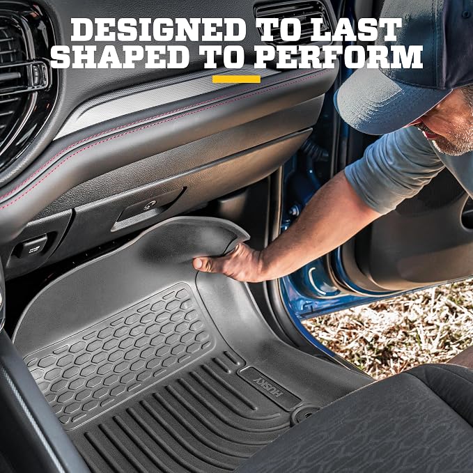Husky Liners X-act Contour Floor Mats | Fits 2015-2024 Ford F-150; 2017-2024 Ford F-250/F-350; 2017 Ford F-450 SuperCab | 2nd Row, 1-pc Black - 53451
