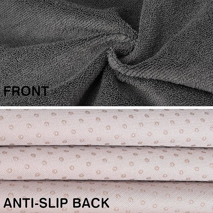 Leader Accessories Waterproof Towel Front Bucket Seat Covers, 2pcs Grey | Universal Non-Slip, Fits Car Truck SUV, Machine Washable, For Dog & Kid, Pets, Yoga, Gym, Beach, Swimming, Outdoor Sports