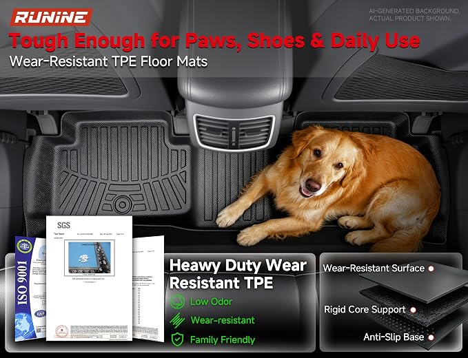 Floor Mats for Hyundai Tucson 2016-2021/Kia Sportage 2017-2022, All Weather Protection Custom Floor Mats Trunk Cargo and Car Windshield Cover Set for Hyundai Tucson Accessories,Floor Liners Set
