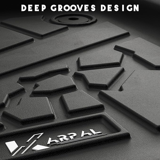 KARPAL Floor Mats for 2015-2020 Chevy Suburban & GMC Yukon XL (Not for Yukon) with 2nd Row Bucket Seats (7seats), All-Weather TPE Custom Fit Floor Liners Car Accessories