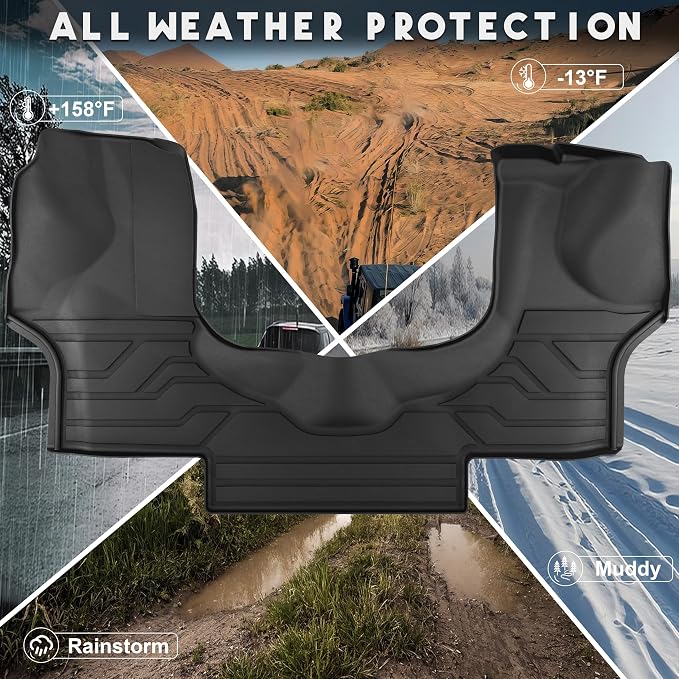 KARPAL Floor Mats for 2015-2025 2026 Chevrolet Express Van & GMC Savana Van 1500/2500/3500 Front Row, All-Weather TPE Custom Fit Floor Liners Car Accessories