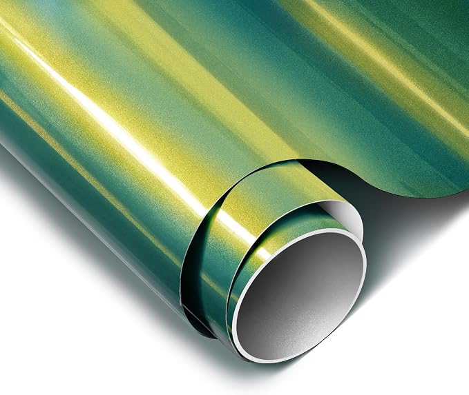 ColorFusion PPF by VViViD, Gloss Flip Thunder Green Dry Apply PPF Vinyl Car Wrap Roll 1.3ft x 5ft