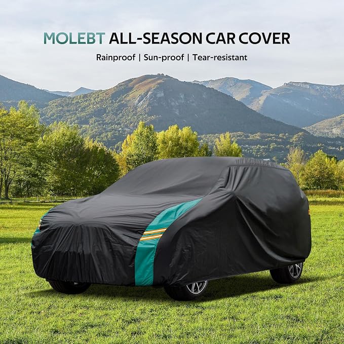 Compact SUV Car Cover Waterproof All Weather, Universal Fit for Kia Soul, Subaru Crosstrek, Honda HR-V, Nissan Kicks, etc. Rain Winter Sun Protection. (Length: 171"-181")