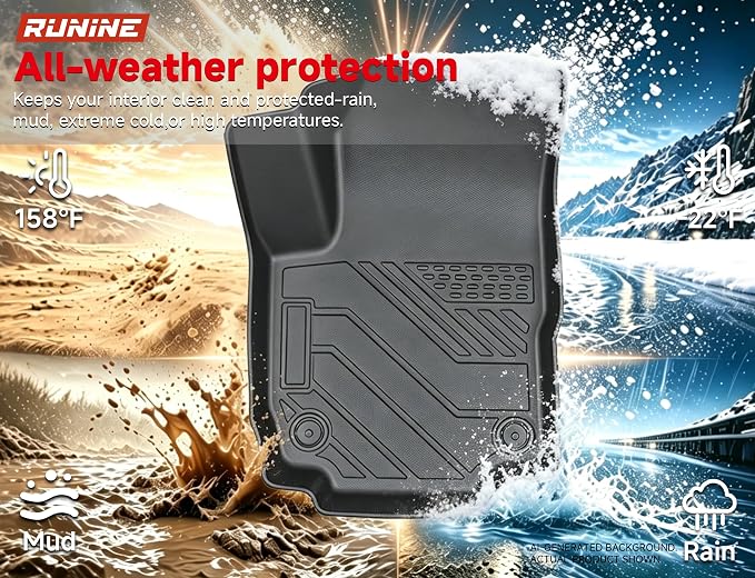 Floor Mats for Chevy Equinox 2025-2026/GMC Terrain (Not for EV),All Weather Protection Custom Floor Mats Trunk Cargo and Car Windshield Cover Set for Chevy Equinox Accessories