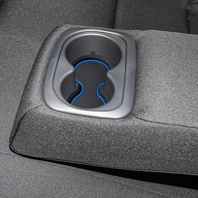 for Honda Civic Accessories 2026 2025 2024 2023 2022 Cup Holder Inserts Center Console Liner 3D Silicone Cup Holder Coaster Protector Mat Pad Non-Slip Interior Decoration for Civic 3Pcs (Blue)
