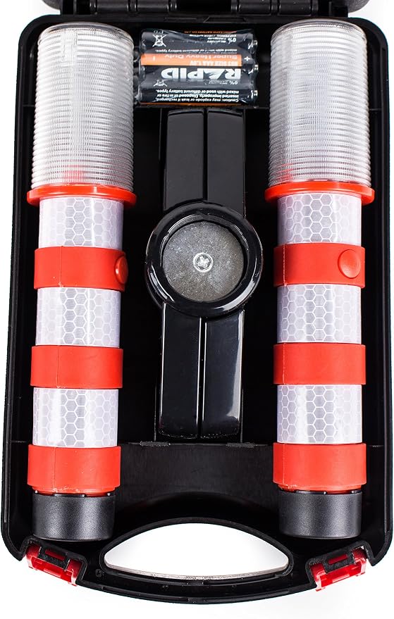 Flare-RD LED Emergency Roadside Flare Safety Beacon Strobe Light Kits (Red)