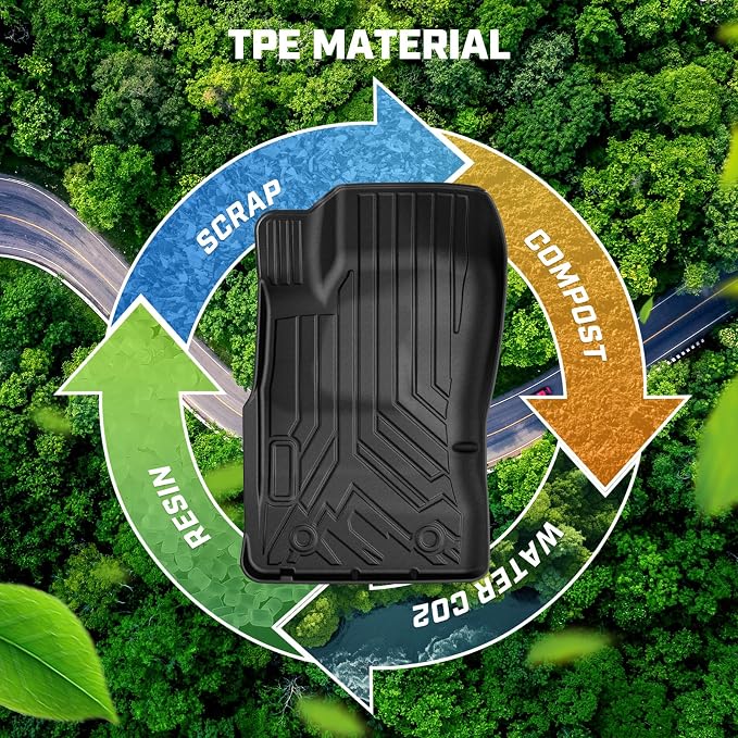 Mixsuper Tacoma Floor mats-Floor mat for Toyota Tacoma 1995-2004（Only Fit Regular CAB & Access CAB）All Weather TPE Rubber Floor Liners Protection for Tacoma Accessories,1 Row Anti-Slip Car Mats, Black