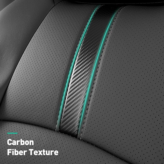 DiffCar® for Toyota Tacoma Seat Covers 2024 2025 2026(Gas Only), Full Set Faux Nappa Leather Truck Accessories for Tacoma Double Cab 4th Gen, Car Pickup Seat Protector Custom Fit Front Rear,Black/Gray