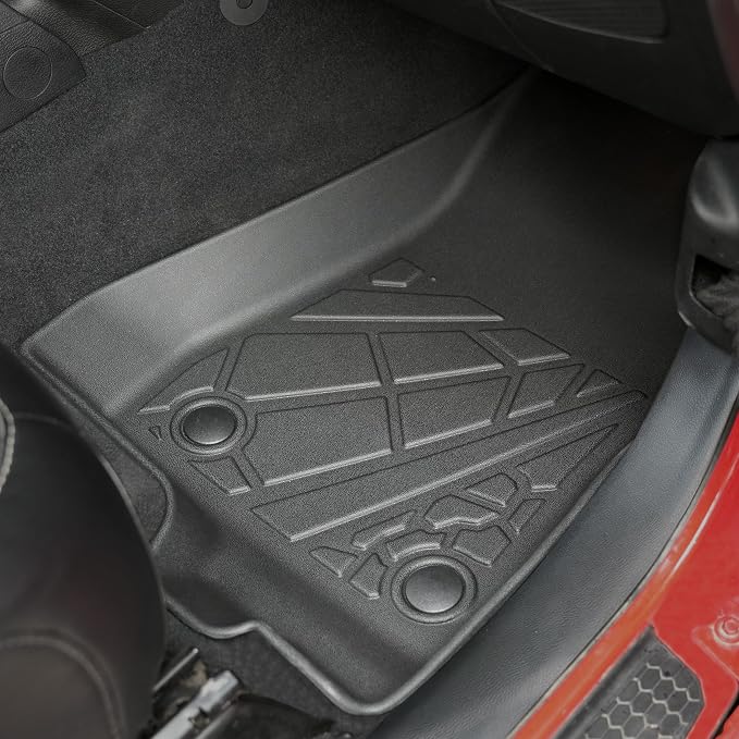 KARPAL Floor Mats & Cargo Liner for 2018-2026 Jeep Wrangler JL Unlimited 4-Door with Subwoofer (Not for JK/4XE), All Weather TPE Custom Fit Floor Liners Car Mats Accessories