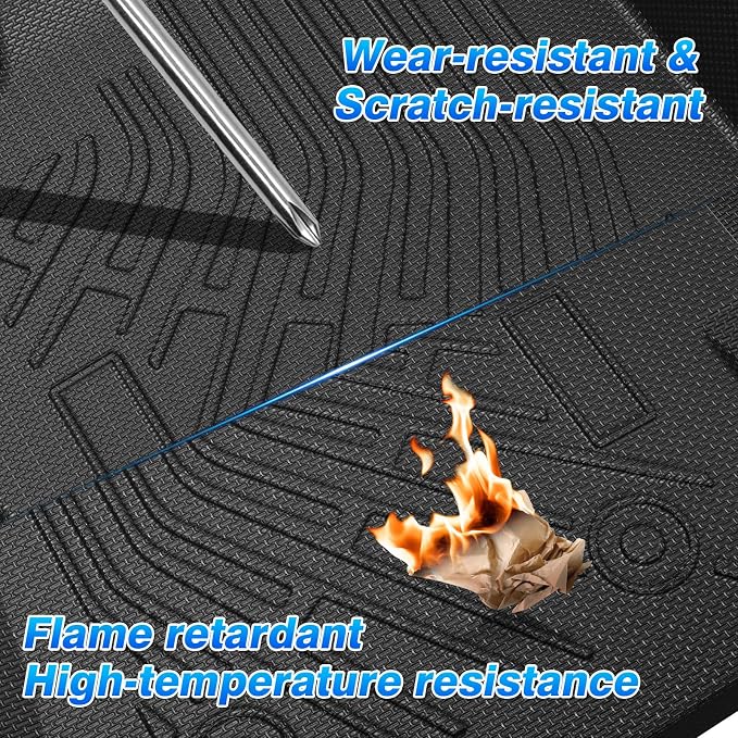 Cartist Floor Mats for Toyota Tundra 2022-2025 2026 CrewMax Cab, All Weather Floor Liners for Tundra Accessories, Heavy Duty TPE Car Mats, Car Accessories
