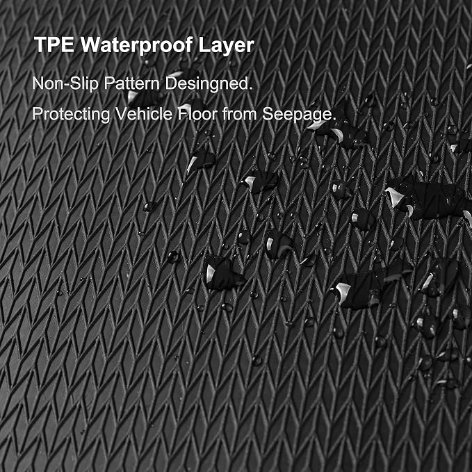 WENNEBIRD Carpet Floor Mats for Tesla Model 3 Highland 2024-2026, 3Pc | 0.6-Inch Ultra-Thick Plush Carpet, Noise-Reducing Comfort, Waterproof TPE Layer, Anti-Slip Backing