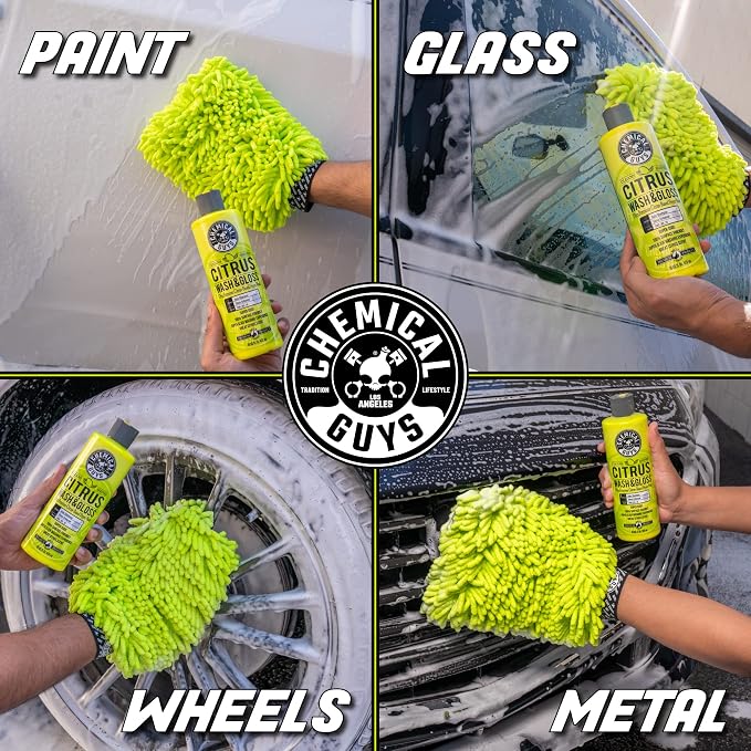 Chemical Guys, Ultimate Car Wash Bucket Kit, Dirt Trap, Mitt, Soap & Lid | Grit guard sinks debris to the bottom so it stays off your paint; a complete starter setup for safe at-home washing