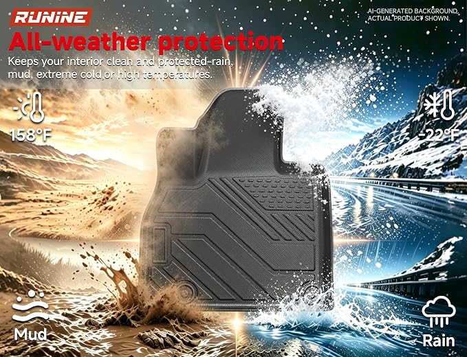 Floor Mats for Kia Telluride 2020-2025(7/8 Seat), All Weather Protection Custom Floor Mats Trunk Cargo and Car Windshield Cover Set for Kia Telluride Accessories,Car Floor Liners Set,5packs.