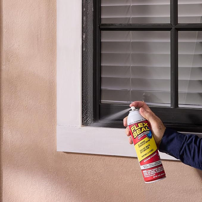 Flex Seal, 14 oz, 4-Pack, White, Stop Leaks Instantly, Waterproof Rubber Spray On Sealant Coating, Perfect for Gutters, Wood, RV, Campers, Roof Repair, Skylights, Windows, and More