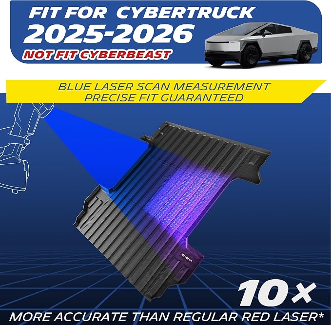 Michelin Vehicle Mats, Premier Series All-Weather TPE Custom Fit Liner for 2025-2027 Tesla Cybertruck Floor Mats (6 Piece), Not fit Cyberbeast