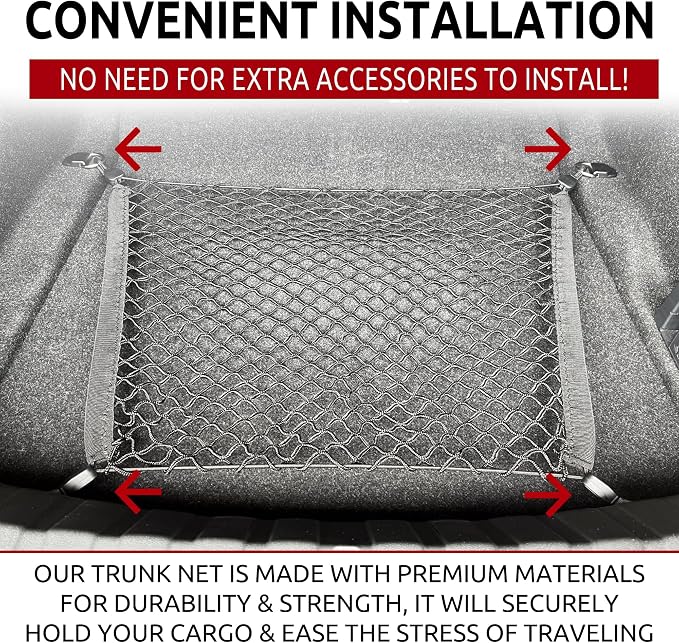 Floor Style Trunk Cargo Net for BMW 3 Series 320i 320iX 323i 325i 325xi 328d 328dX 328i 328iX 328xi 330e 330i 330iX 330xi 335d 335i 335is 335iX 335xi 340i 340iX