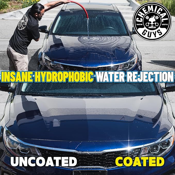 Chemical Guys WAC23016 HydroCharge High-Gloss Hydrophobic SI02 Ceramic Spray Coating (Works on Car, Truck, SUV, RV, Boat and Motorcycle Paint), 16 fl. oz, Blue | Ceramic spray coating adds high gloss, slickness and hydrophobic water beading on paint, g...
