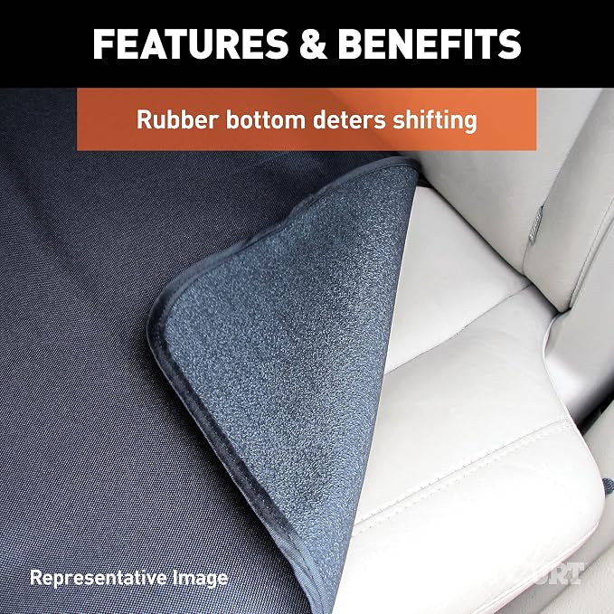 CURT 18520 Seat Defender 58-Inch x 63-Inch Grey Waterproof Universal Extra-Large Bench Truck Seat Cover Protector