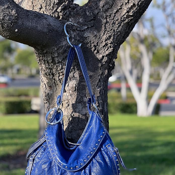 Clipa Bag Hanger Collection, The Ring that Opens into a Hook, Auto Closes | Holds 15 kg, Needs only 10mm to Hang a Hand Bag, Easy to Use with One Hand, The Instant Bag Hanger, 3 yr Warranty
