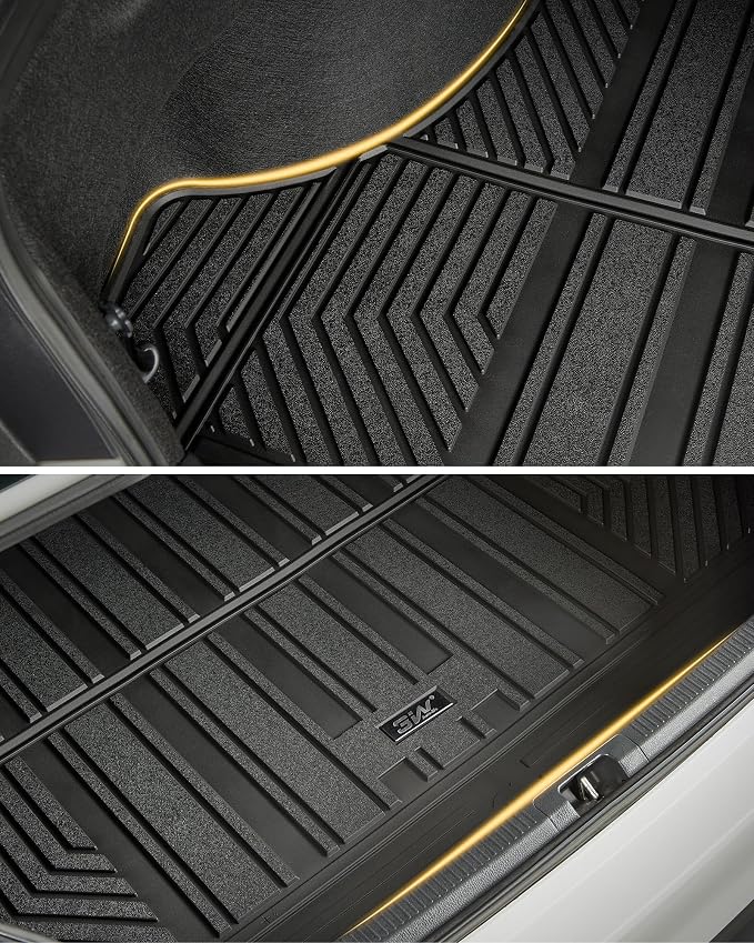 3W Floor Mats & Cargo Liner Fit Toyota Camry 2018-2024 FWD (Not for AWD), TPE All Weather Custom Fit Floor Liner, 1st and 2nd Row and Trunk Mat(L/LE/SE/TRD/XLE/XSE)