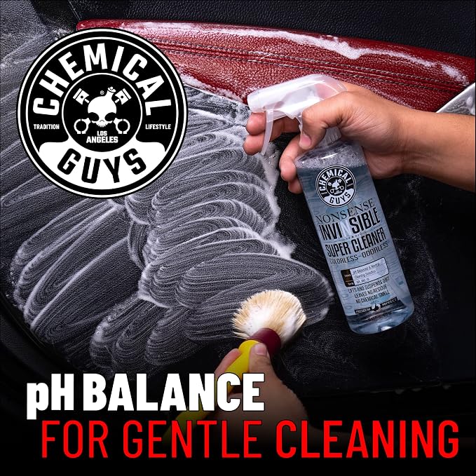 Chemical Guys Nonsense Colorless & Odorless All Surface Cleaner - Interior Cleaner, Safe for Vinyl, Rubber, Plastic, Carpet, and Upholstery, pH Balanced, Residue-Free, Unscented, 1 Gallon (128 fl oz) | Colorless, odorless, residue-free cleaner lifts di...