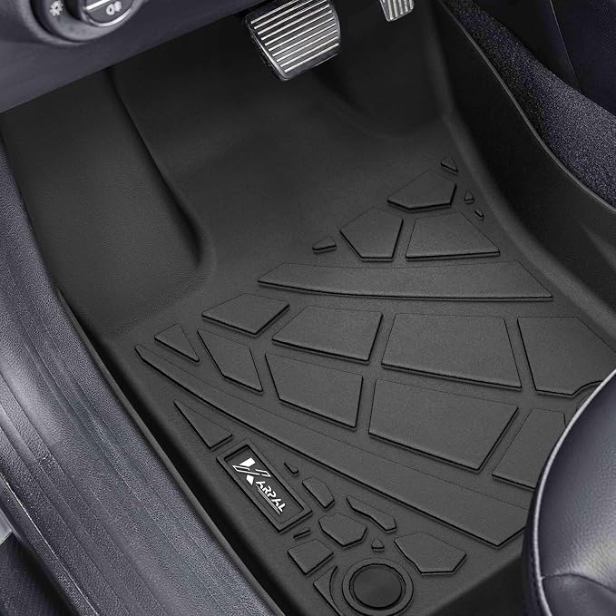 KARPAL Floor Mats & Cargo Liner for 2017-2026 Jeep Compass, All Weather TPE Custom Fit Floor Liners Car Mats Accessories, Front & 2nd Row