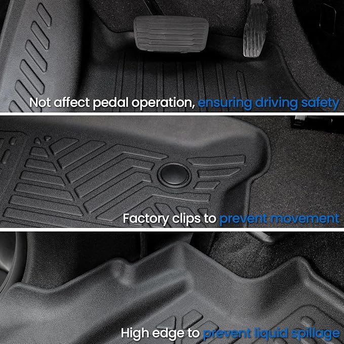 Floor Mats Cargo Mat for 2021-2024 2025 2026 Chevrolet Chevy Suburban/GMC Yukon XL/Cadillac Escalade ESV 7 Seats Car Mat Accessories, All Weather TPE Full Set Trunk Cargo Liner