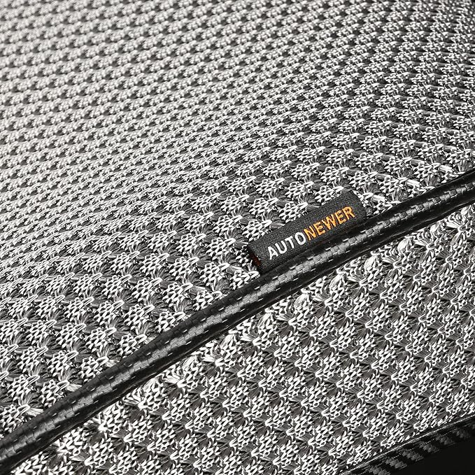 Auto Newer Luxury Breathable Car Seat Cover Fit Four Seasons, Universal Front of Car Seat Cushions, Bottom Seat Covers of Full Wrapped Edge,Universal Fit for 95% Cars,SUV,Pickup,Van(Grey，2PCS)
