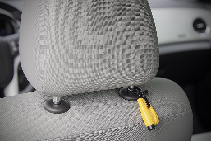 Resqme Accessory Pack The Original Emergency Keychain Car Escape Tool, 2-in-1 Seatbelt Cutter and Window Breaker, Made in USA With Visor Clip, Lanyard, Keyring and Cable Tie