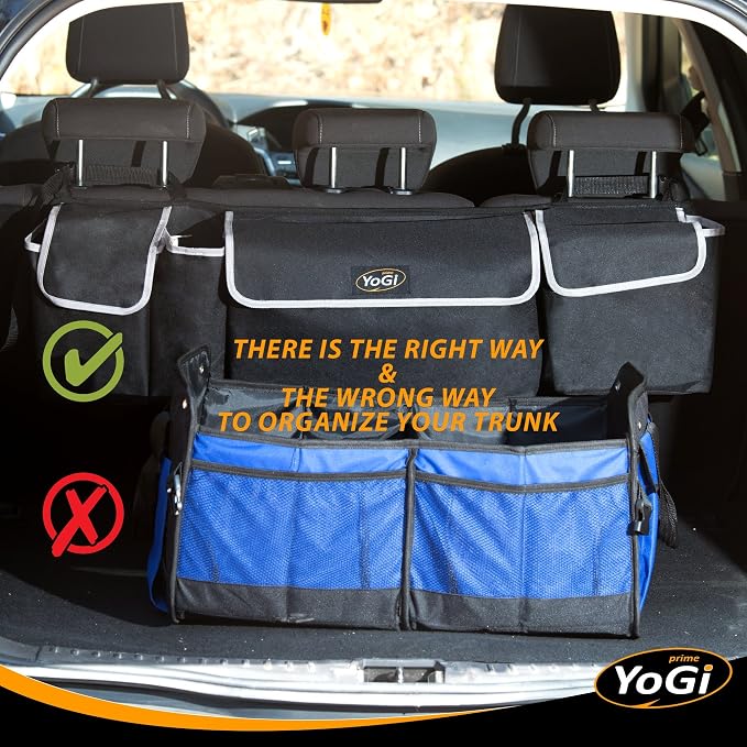 Hanging Trunk Organizer for SUV | Hanging Trunk Organizer, Waterproof, 4 Pocket Backseat Storage Solution, Easy Install, Durable and Versatile