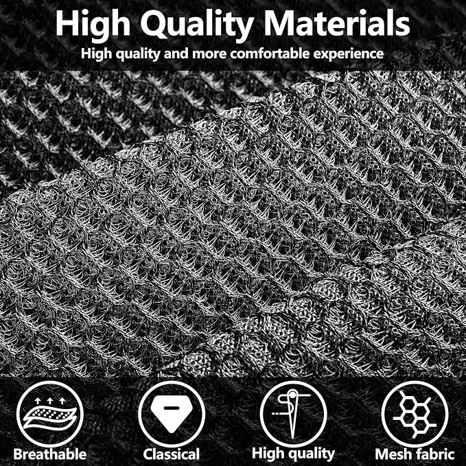 HChengkikz Car Seat Covers, Air Mesh, Breathable (Black) | Airbag Compatible, Automotive Comfort Protection, Universal Fit for Most Cars,Trucks,SUVs