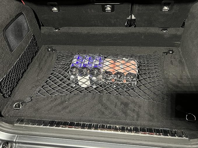 Floor Style Automotive Elastic Trunk Mesh Cargo Net for Mercedes Benz G 500 G 550 G63 2019-2025 - Premium Trunk Organizer and Storage - Luggage Net for SUV - Best Car Organizer Mercedes Benz W463