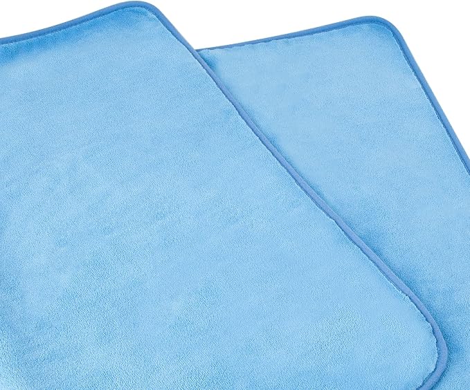 Amazon Basics Super Absorbent Microfiber Car Drying Towel, Scratch-Free, Streak-Free, Lint-Free, 36" L x 25" W, Blue (Pack of 2)