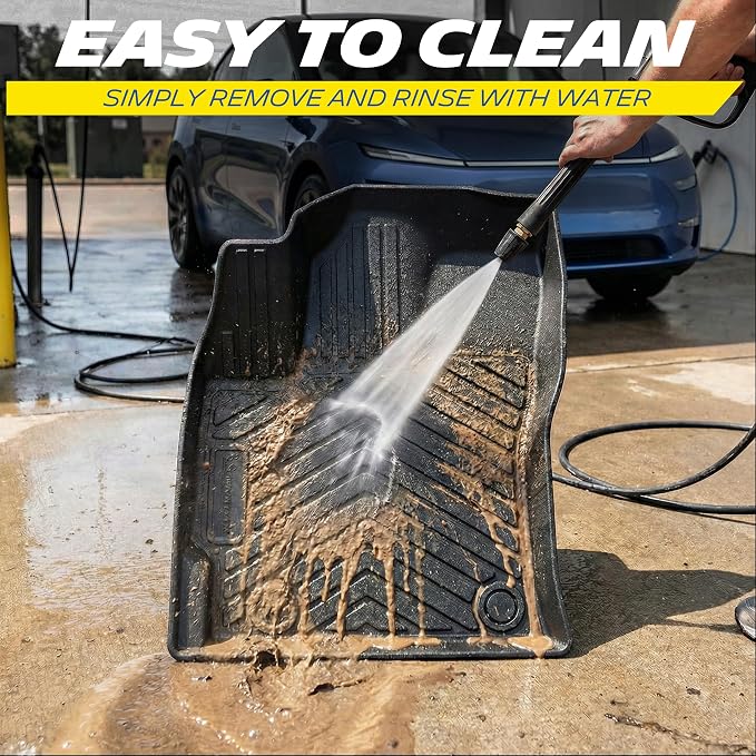 Michelin Vehicle Mats, Premier Series All-Weather TPE Custom Fit Liner for 2024-2027 Tesla Model 3 Floor Mats (6 Piece)
