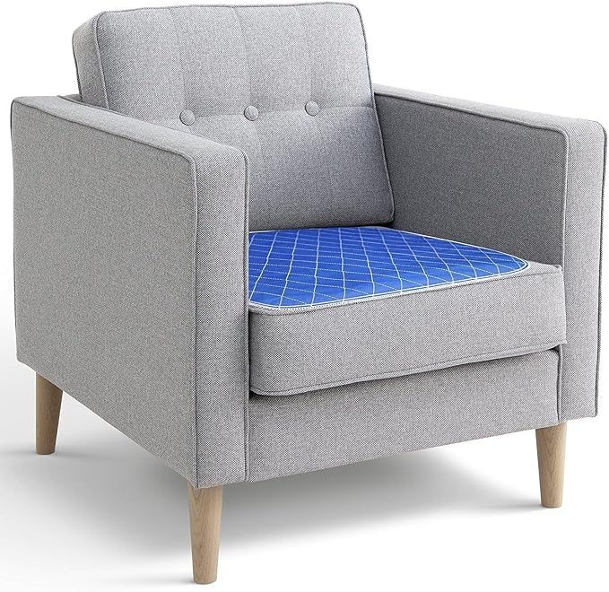 Waterproof Seat Pad, 20 x 22 Inch, Navy Blue | Washable, For Incontinence, Triple Layer Chair Cover Protector, 24 Ounce Absorbency, Seniors, Adult, Children, or Pet