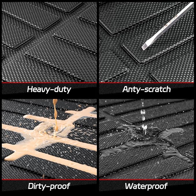 Cargo Liner Compatible with Volkswagen VW Tiguan 5 Passenger 2018-2024 Cargo Mat, All Weather Protection Trunk Liner Rear Trunk mat ，Black