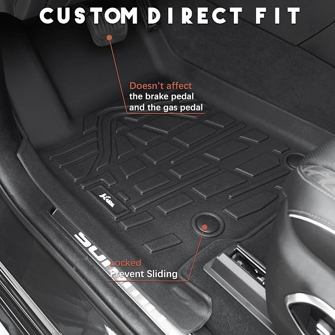 KARPAL Floor Mats for 2022-2025 2026 Jeep Grand Cherokee WL 5-Seat (Include 4xe, not for L), All Weather TPE Custom Fit Floor Liners Car Mats Accessories