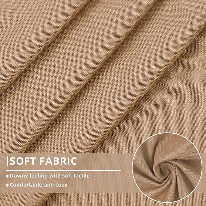 hyha Waterproof Couch Cushion Covers, Stretch Sofa Couch Seat Slipcover for Dog Washable, Non-Slip Waterproof Outdoor Cushion Covers for Patio Furniture Replacement (3 Pieces, Camel)