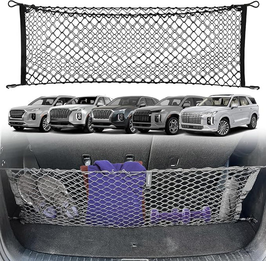 Envelope Style Automotive Elastic Trunk Mesh Cargo Net for Hyundai Palisade 2020-2025 - Premium Trunk Organizers and Storage - Luggage Net for SUV