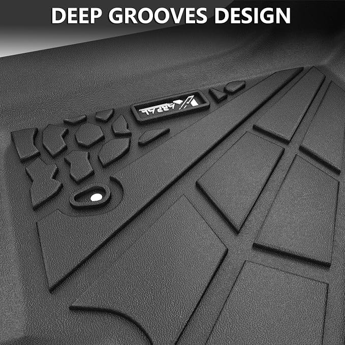KARPAL Floor Mats for 2007-2014 Chevy Tahoe/Suburban/GMC Yukon/Yukon XL/Denali (No Hybrid Models), All-Weather TPE Custom Fit Floor Liners Car Accessories
