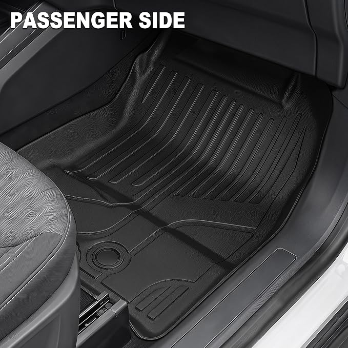 KARPAL Floor Mats for 2022-2025 2026 Ford Maverick Hybrid (Not Fit Gas) | All Weather TPE Custom Fit Ford Maverick Hybrid Accessories 1st&2nd Row Floor Liner & Bed Mat Full Sets