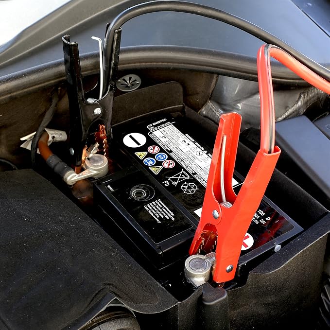 EPAuto 6 Gauge x 16 Ft Heavy Duty Jumper Cables Emergency Boost Kit Car/SUV | With Safety Gloves & Travel Bag (Safe Jump Start for Dead Batteries) For Car & SUV