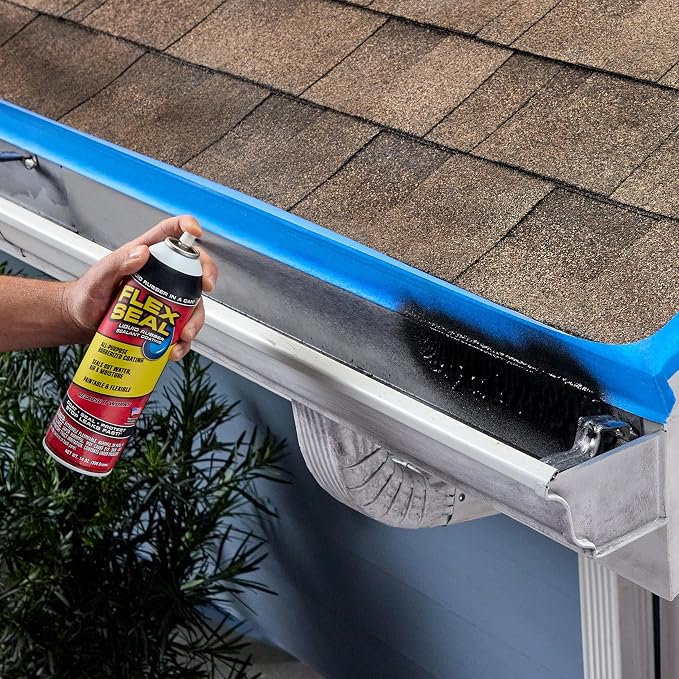 Flex Seal, 14 oz, 4-Pack, White, Stop Leaks Instantly, Waterproof Rubber Spray On Sealant Coating, Perfect for Gutters, Wood, RV, Campers, Roof Repair, Skylights, Windows, and More