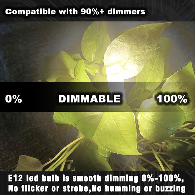 E12 100W Dimmable C7 T6 LED Corn Light Bulbs 4000K 1000lm 10W, 3 Pack | Candelabra Base, AC120V, Natural White, No-flicker for Home Decorative Chandelier Pendant Ceiling Fan Lighting Salt Lamp